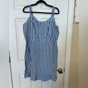 Old Navy Blue and White Striped Sundress